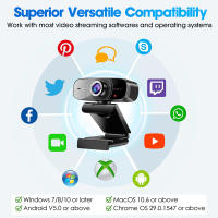 Cámara Web HD 1080P con micrófono Dual con cancelación de ruido, Webcam BW826M Stream, enfoque Manual, USB, ordenador - details 4