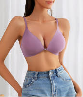 Sujetador sin costuras con copas estables y apertura frontal para mujer, inalámbrico, con corte láser y agua desmontable para uso diario - details 0