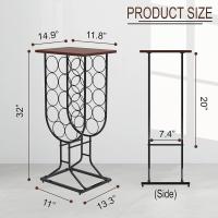 Estante de Vino Independiente Soporte de Estilo Rústico para 14 Botellas Decorativo y Apilable - details 5