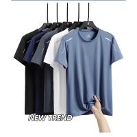 camisetas de secado rápido para correr para hombre, camisetas transpirables para senderismo y pesca, Camisa corta para deportes al aire libre de elasticidad suave, verano - details 1