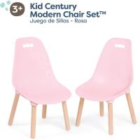 Juego de Sillas Infantiles Modernas de Siglo XX Estilo Rosa y Madera Natural Fácil de Ensamblar - details 2
