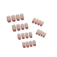 Juego de uñas postizas reutilizables de bailarina larga con estampado de leopardo rosa, 24 Uds. - details 0