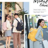 Mochila plegable Oxford de moda, mochila de senderismo con múltiples bolsillos de Color sólido, bolso escolar de viaje expandible de gran capacidad para estudiantes - details 5