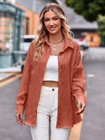 Blusa lisa de manga larga para mujer, camisa elegante con cuello vuelto, moda informal de oficina, nueva para primavera y otoño 2023 - details 16