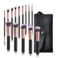 Explosivo Set de 14 Pinceles de Maquillaje Negro Suave para Ojos, Labios, Barba - details 3