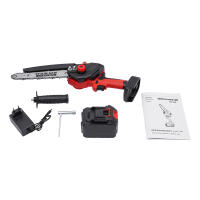 Mini motosierra sin escobillas, motosierra eléctrica inalámbrica de 8 pulgadas con batería y cargador rápido incluido - details 2