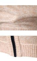 Jerséis de cuello alto a la moda para hombre, suéter grueso de lana para otoño e invierno, prendas de punto informales sólidas, Tops cálidos con cuello redondo para hombre - details 10