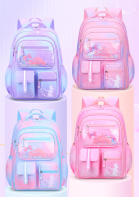 Mochila Escolar de Moda para Niñas OKKID Color Gradiente Rosa-Púrpura Bolsas para Estudiantes - details 4
