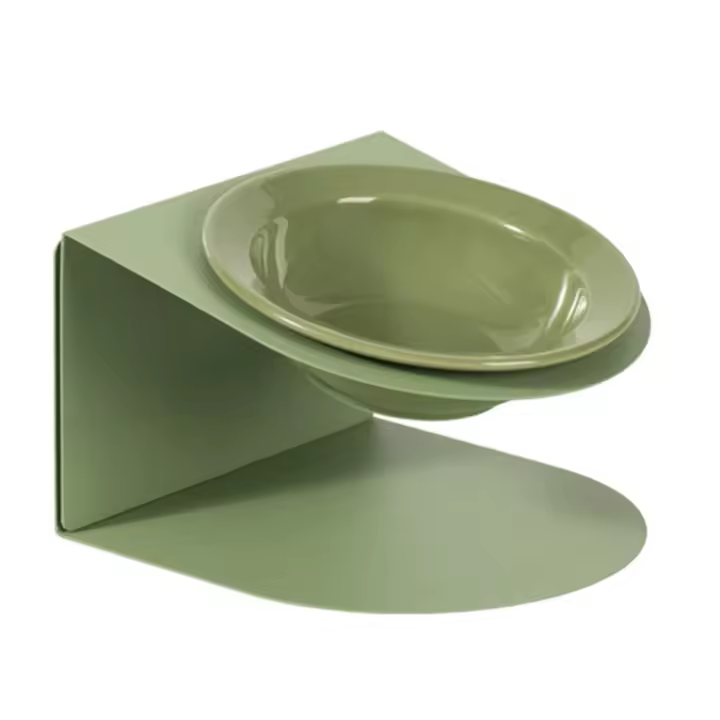 Cuenco de cerámica antivómitos para gatos, estación de alimentación inclinada antideslizante para gatos, protección del cuello, cuenco de agua elevado estable para gatos - 1