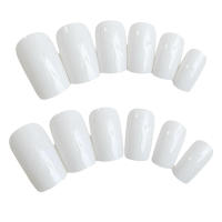 24 piezas, uñas blancas brillantes de alto brillo, encantadoras para amantes de las uñas y bloggers de belleza - details 0