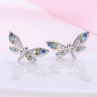Pendientes de plata de ley 925 para mujer, aretes con forma de libélula y pájaro, joyería fina para boda, novedad - details 28