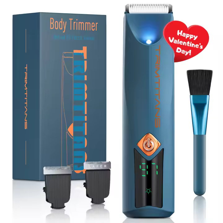 Afeitadora Eléctrica para Hombres 2 en 1 Trituradora de Pelos Corporales y Afeitadora de Barba con 2 Fojas de Cerámica Recambiables - 1