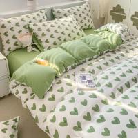 Tiendas Juego de cama floral retro coreano Juego de sábanas de algodón 100% lavado Funda nórdica suave Ropa de cama Funda de almohada Individual Doble Queen King - details 9