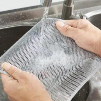 Paño de Limpieza de Acero Engrosado Paño de Cocina de Malla de Microfibra de Hierro de Doble Capa - details 3