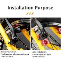 Piezas de bicicleta en forma de 8, asiento de extensión, media carga de coche, adaptador convertidor de freno Universal en V, aleación de aluminio, negro/rojo - details 3