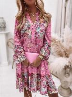 Elegante Vestido de Playa Boho con Estampado Floral Moda de Primavera-Verano 2024 para Mujeres - details 3