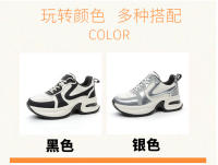 Zapatos negros de gran tamaño, zapatos de papá versátiles, zapatos blancos de plataforma, zapatos de mujer de cuero genuino - details 2