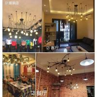 Lámpara colgante de araña de cable negro Vintage, múltiples fuentes de luz, Simple, comedor, café, 1-2m - details 16