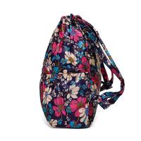 Bolsa de poliéster con cordón para niñas adolescentes, bolso de compras portátil, impermeable, con estampado Floral, plegable, para deportes y escuela - details 7