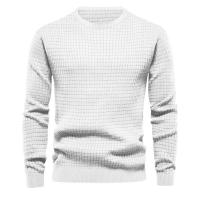 Suéter de punto para hombre, camiseta informal de manga larga con cuello redondo y ajuste holgado - details 4