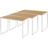 escritorio 119x61x74 cm - Mesa de estudio moderna de metal y madera - Mesa de ordenador para oficina en casa - details 5