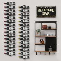 Estantería de pared para 24 botellas de vino, para cocina, comedor, bar - details 8