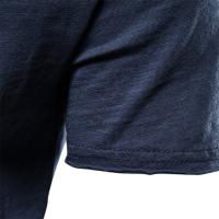 Camiseta de algodón de bambú de color sólido de manga corta con cuello redondo de verano de 2 piezas para hombre, ropa de hombre europea y americana de algodón puro - details 9