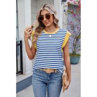 BUNO- Blusas informales holgadas a rayas para mujer, moda de verano 2025, camisas y blusas Vintage de gran tamaño para mujer, Top elegante juvenil para mujer - details 20