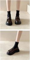 Nuevos zapatos individuales de un pedal, mocasines con suela de muffin, cabeza redonda - details 9
