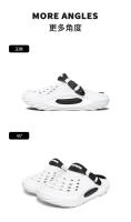 Zapatos de los hombres agujero zapatos de verano de suela gruesa antideslizante desgaste exterior sandalias al aire libre bolsa eva cabeza zapatos de playa vadear zapatillas frías hombres - details 8