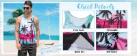 Chaleco deportivo deportivo de Fitness para hombre de verano transpirable sin mangas de cuello redondo sin mangas de Color liso Hawaiano camiseta Casual al aire libre chaleco para hombre de talla grande - details 3