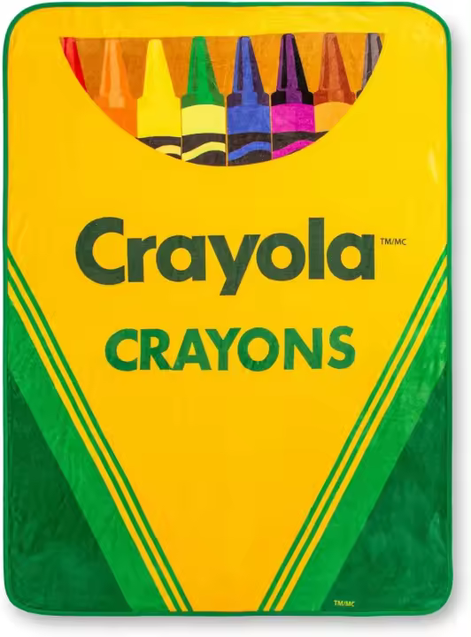 Manta de forro polar Retro, Crayola, caja de crayón - 1