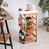 Carrito de Cocina con Ruedas Multiusos con Cajón y 4 Cestas Extraíbles Metal Blanco - details 10