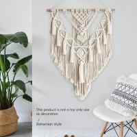 Tapiz colgante de pared de macramé, decoración de algodón, Bohemia, tejido a mano, estilo nórdico, sala de estar, decoración artística para el hogar, hermosos regalos - details 6