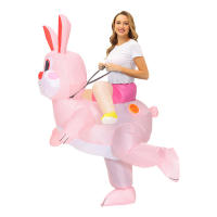 Disfraz de conejo de Pascua de dibujos animados, conejo blanco grande, mascota de Cosplay - details 4