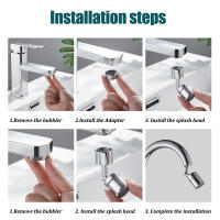 Grifo Universal antisalpicaduras para cocina, rociador giratorio de 720 ° para baño, ahorro de agua, adaptador extensor de boquilla - details 2