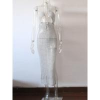 Vestido de Playa de Punto con Cordones de Verano Vestido Maxi de Crochet Metálico para Mujeres - details 6
