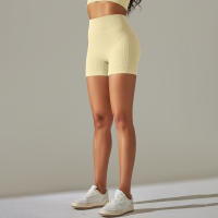 Hamidou-pantalones cortos de Yoga para mujer, Shorts deportivos de cintura alta, sin costuras, con realce de glúteos, para gimnasio, entrenamiento de verano - details 10