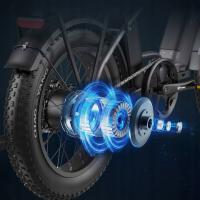 FAFREES FF20 Polar Bicicleta Eléctrica, SHIMANO de 7 velocidades, frenos de disco mecánicos, pantalla LCD en color, motor de 860W, batería de 48V 20.8AH, suspensión delantera, alcance de 96-115km, neumático inflable de 20*4,0 pulgadas, azul - details 3