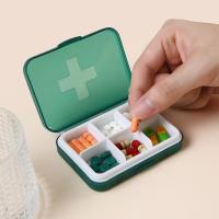 Pastillero de viaje a prueba de polvo, Mini caja de medicina duradera impermeable, múltiples rejillas, contenedor de pastillas ecológico, organizador de viaje - details 1