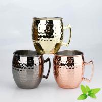 Taza de cobre puro de 500ml, Mule de Moscú engrosada, taza de mula de Moscú, taza de acabado suave martillado, taza de mulas, cócteles, café, cerveza - details 1