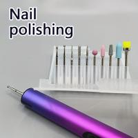 Kit Profesional de Cuidado de Uñas de 10 Piezas - Máquina de Pulido Eléctrica con Cepillos Intercambiables para Eliminación de Acrílico y Gel, Limpieza de Piel Muerta y Polvo - Set de Herramientas de Manicura DIY en Estuche Organizador Transparente - details 0