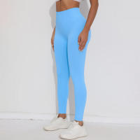 Pantalones de yoga elásticos para mujer, cintura alta y caderas, glúteos melocotón, secado rápido, correr, ciclismo, deportes, gimnasio - details 10