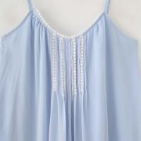 PB & ZA 2025, vestido holgado informal de encaje de color contrastante con tirantes, falda larga, novedad de verano, ropa de mujer - details 14