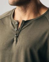 Camisetas deportivas para hombre, camiseta informal de algodón con cuello Henry - details 12