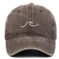 Béisbol bordado ondulado para hombres y mujeres Color sólido p, lavado, estilo, hip hop, simple - details 4