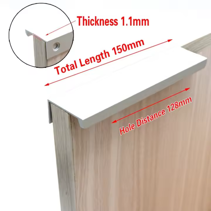 Tiradores ocultos para armario de cocina, herrajes para muebles, tiradores para cajones, tiradores para dormitorio - 1