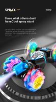 Coche acrobático teledirigido para niños, juguete electrónico con Sensor de gestos y reloj, rotación LED, 2023G, novedad de 2,4 - details 5