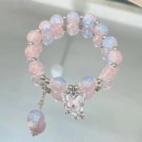 Pulsera de Cristal con Cuentas Sencillas Estilo Coreano con Flores de Pato y Plumas - details 9