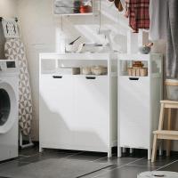 Armario de Suelo para baño Mueble Columna de baño con 2 Cajones y 1 Estantes Blanco 30 x 30 x 89 cm Blanco - details 27